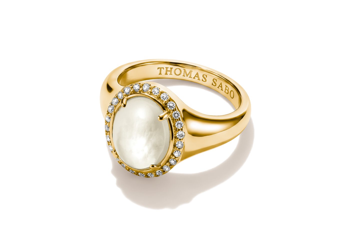 THOMAS SABO Fingerring Fluid Elegance Cocktailring, mit Zirkonia (synth) - mit Perlmutt – Bild 2 von 4
