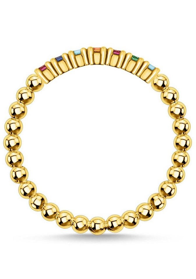 THOMAS SABO Fingerring Kugeln mit Steinen, mit Glas-Keramik Stein, Korund, Zirkonia (synth) – Bild 2 von 3
