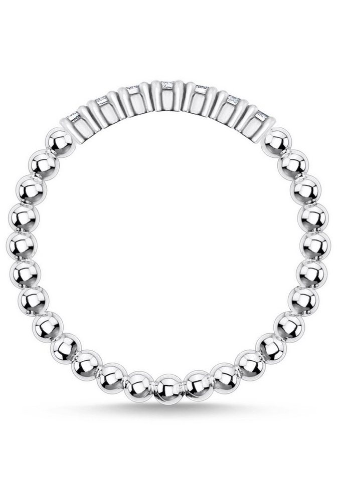 THOMAS SABO Fingerring Kugeln mit Steinen, mit Glas-Keramik Stein, Korund, Zirkonia (synth) – Bild 2 von 3