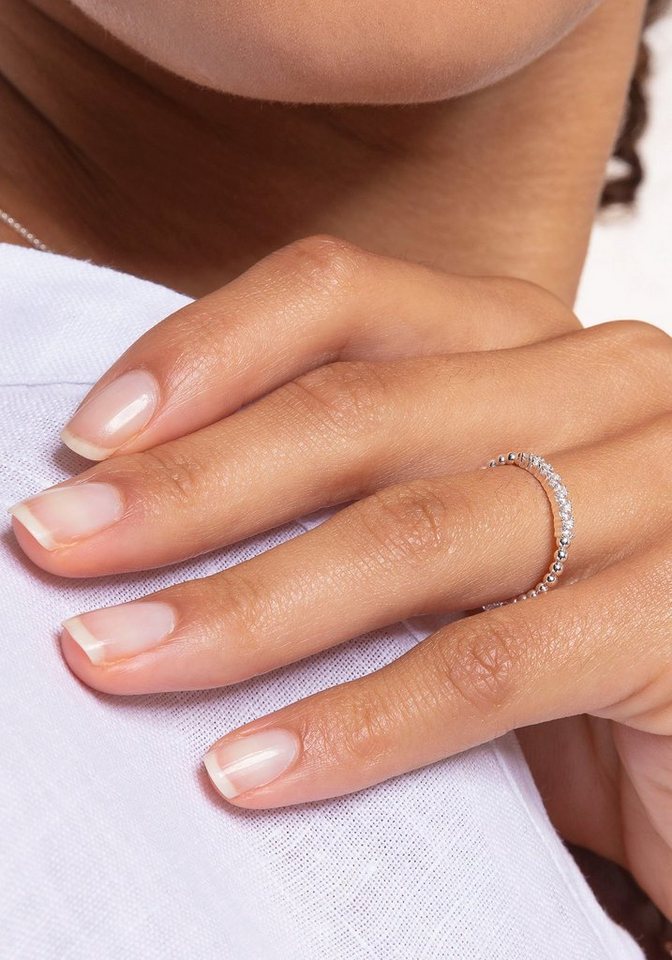 THOMAS SABO Fingerring Kugeln mit Steinen, mit Glas-Keramik Stein, Korund, Zirkonia (synth) – Bild 3 von 3