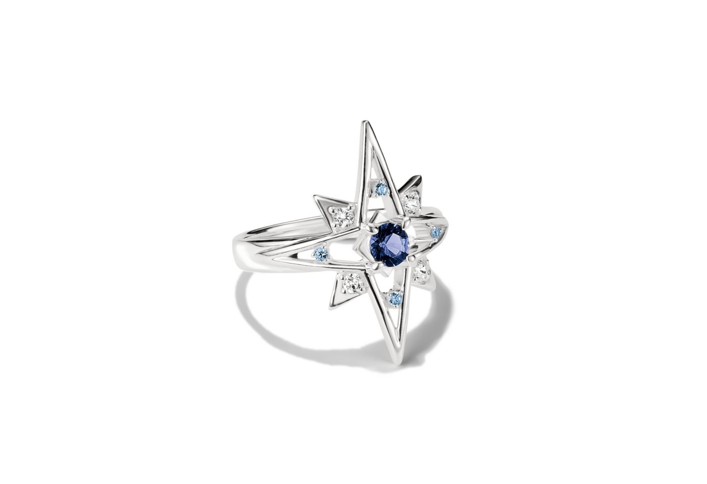 THOMAS SABO Fingerring Midnight Sky Ring Silber, mit Zirkonia (synth), Glas-Keramik Stein – Bild 2 von 4