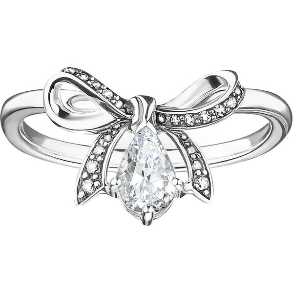 THOMAS SABO Fingerring Schleife, mit Zirkonia (synth)