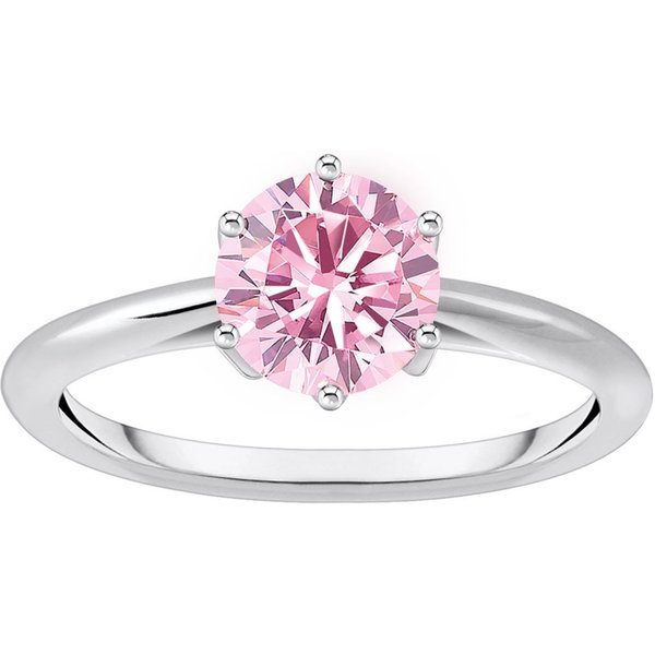 THOMAS SABO Fingerring Schmuck Silber 925 Ring Solitär, mit Zirkonia (synth)