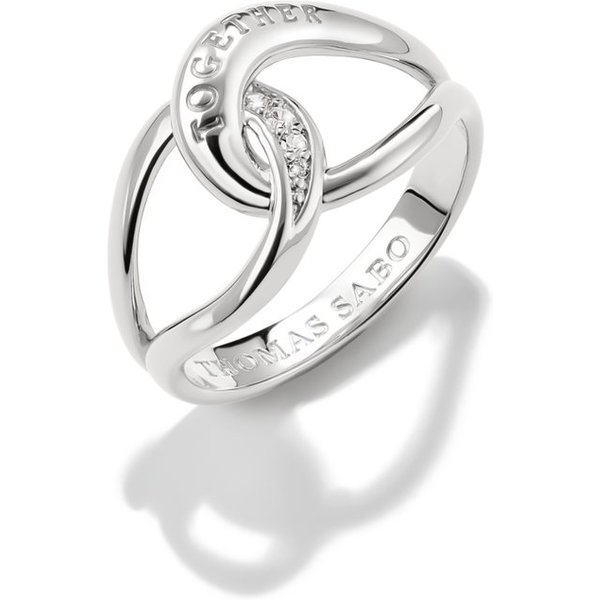 THOMAS SABO Fingerring Together Ring Silber, mit Zirkonia (synth)