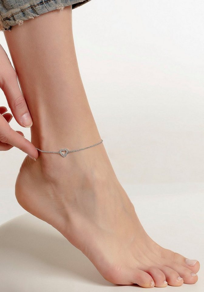 THOMAS SABO Fußkette Herz, mit Zirkonia (synth) – Bild 2 von 2