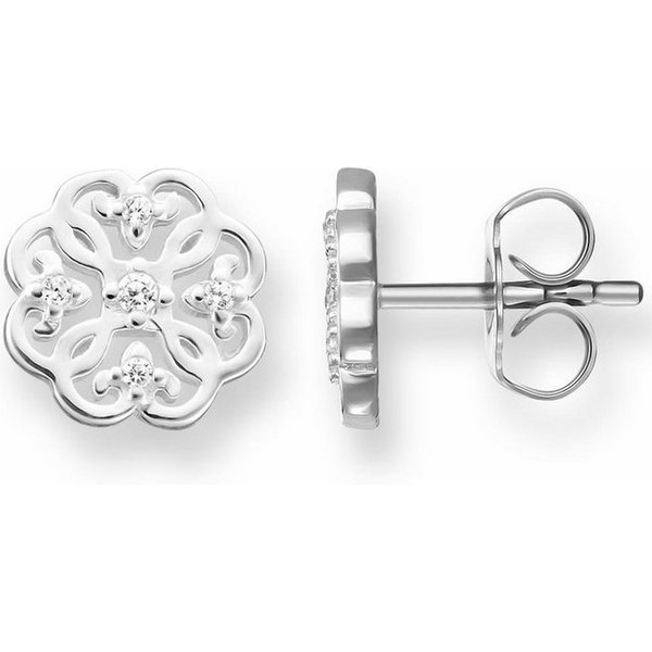 THOMAS SABO Paar Ohrstecker Kleeblatt-Design, mit Zirkonia