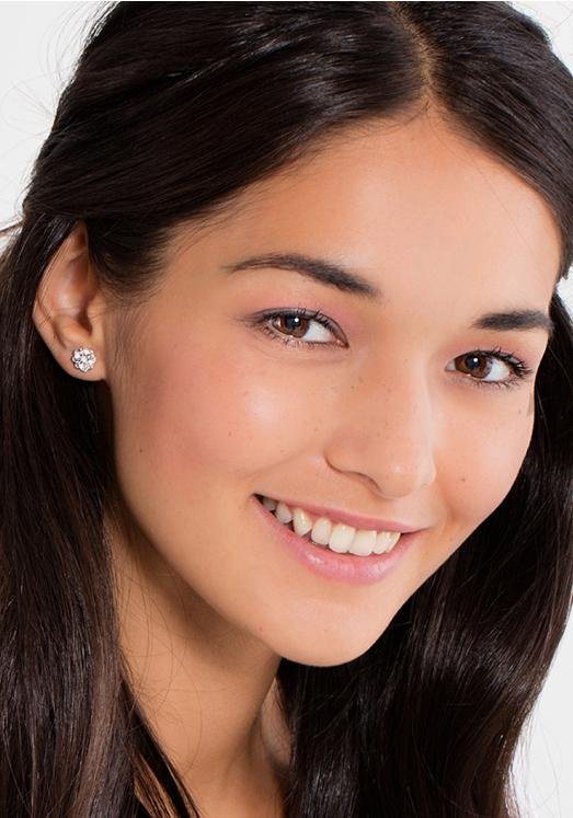 THOMAS SABO Paar Ohrstecker Kleeblatt-Design, mit Zirkonia – Bild 2 von 2