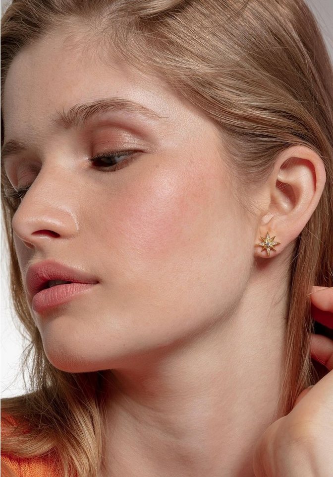 THOMAS SABO Paar Ohrstecker Ohrstecker Stern gold – Bild 2 von 2