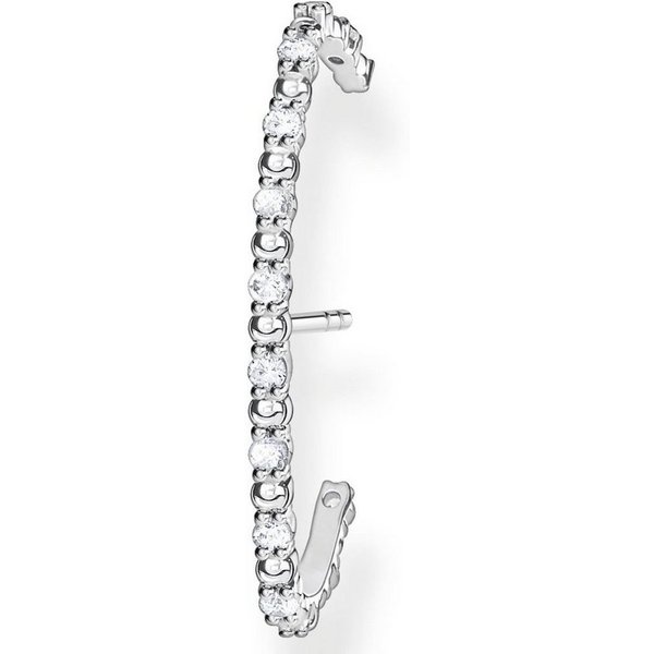 THOMAS SABO Single-Ohrstecker weiße Steine silber, mit Zirkonia (synth)