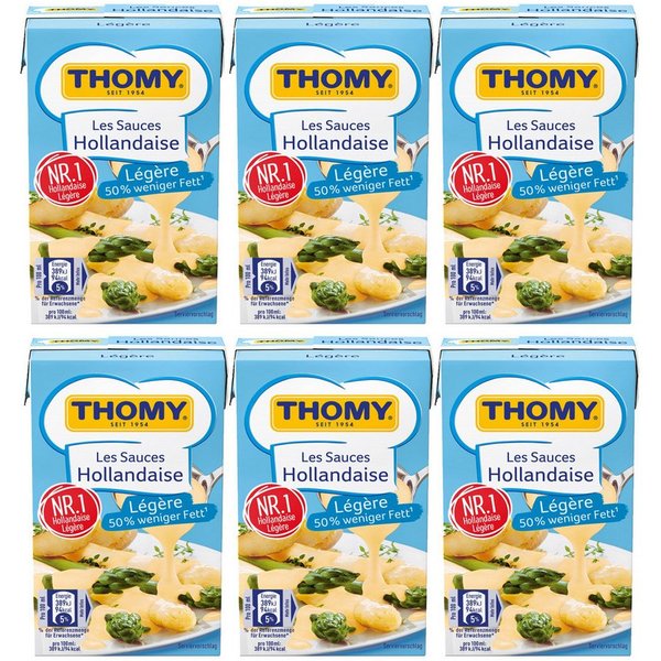 THOMY Saucen, Thomy Les Sauces Hollandaise legere Genuß fettreduziert 250ml 6er Pack