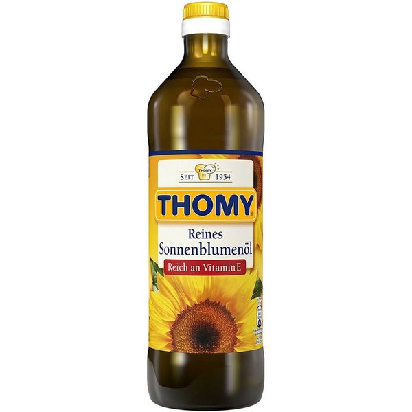 THOMY Speiseöl, Thomy Reines Raffiniertes Sonnenblumenöl Hoch Erhitzbar 750ml