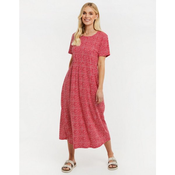Threadbare Jerseykleid THB Danni Smock Midi Dress W/Pockets (1-tlg) mit kurzen Ärmeln
