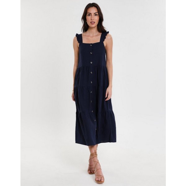 Threadbare Sommerkleid THB Oak Flutter mit Knöpfen