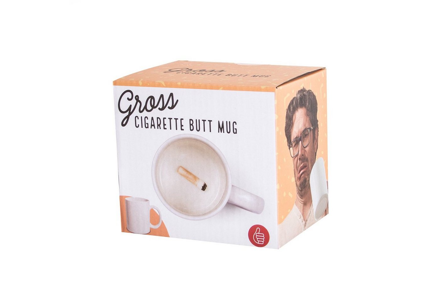 Thumbs Up Tasse Tasse "Gross Mug" - Zigarette, Keramik, mit Zigarettenattrappe – Bild 4 von 4
