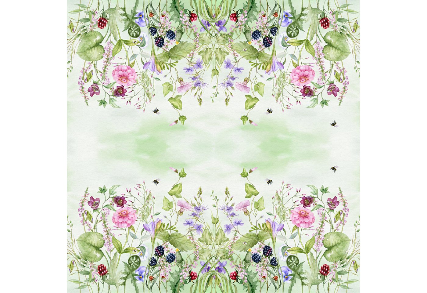 ti-flair Papierserviette, Servietten Papier 33x33cm 3-lag. mit Sommerwiese & Blumen 20 Stück – Bild 2 von 2