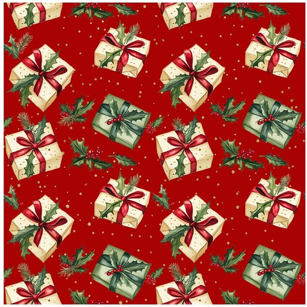 ti-flair Papierserviette, Servietten Papier 33x33cm 3-lag. mit festlichem Geschenkmotiv 20 Stück