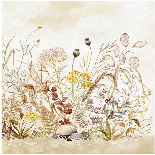 ti-flair Papierserviette, Servietten Papier 33x33cm 3-lag. mit Herbstblumen Motiv 20 Stück