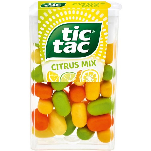 tic tac Süßigkeit, tic tac Citrus Mix Yuzu Mandarine Zitrone und Zitrone Limette18g