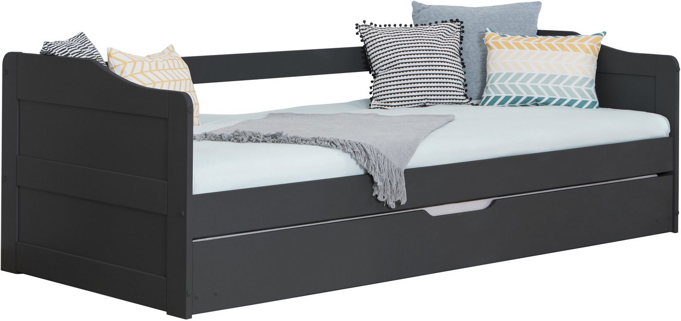Ticaa Funktionsbett Melinda, Daybett, Jugendbett, 2 Schlafplätze, Schublade auf Rollen, FSC®-zertifizierte Kiefer, 2 Rollroste, Massivholz – Bild 2 von 5