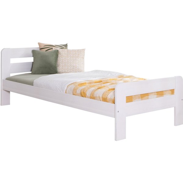 Ticaa Massivholzbett "Bert", FSC®-zertifiziert (Kiefer), Jugendbett, mit Lattenrost (90x200cm, 100x200cm, 140x200cm), ideal für das Kinder- und Jugendzimmer, Ma