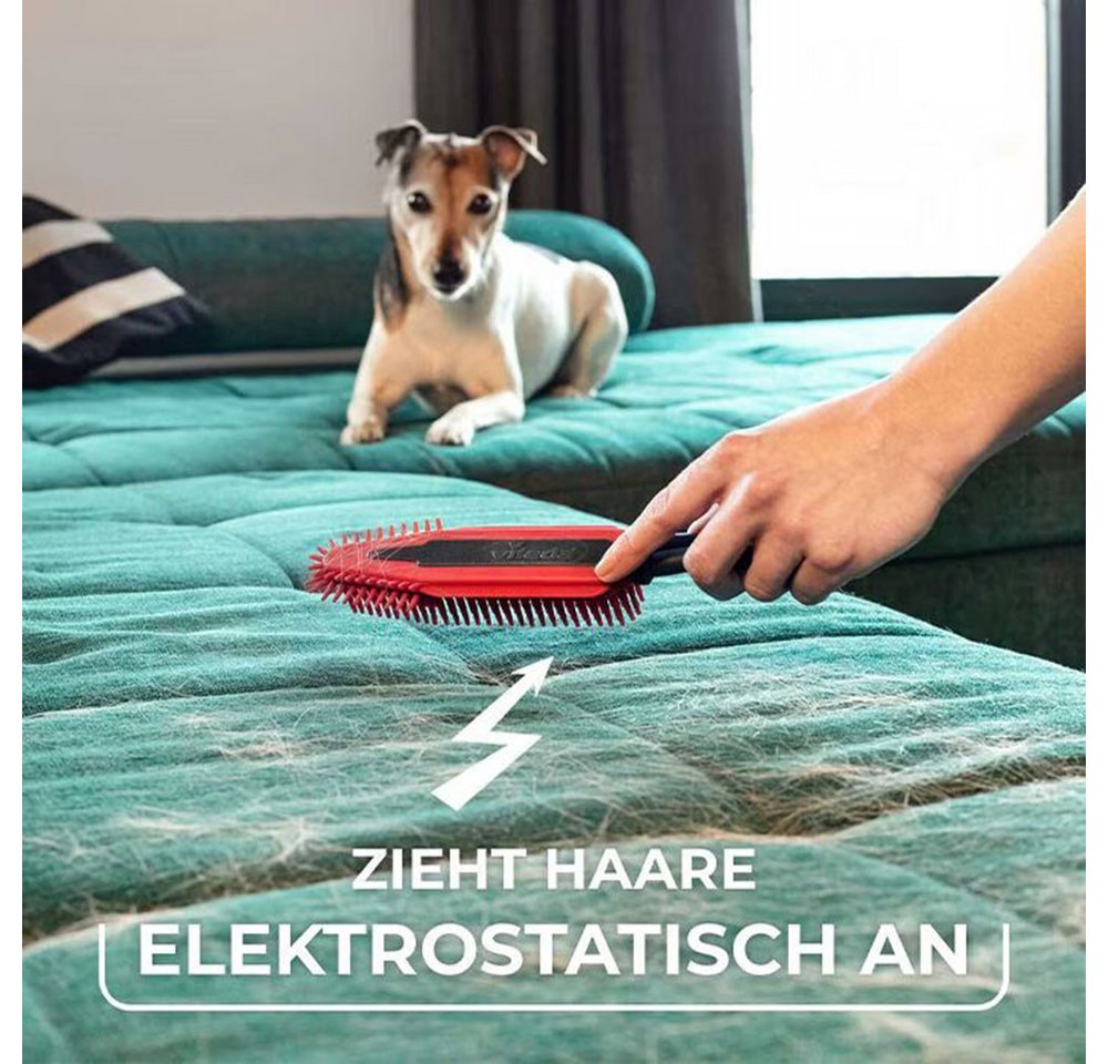 Vileda Tierhaarentferner Vileda Pet Pro Komplettset, (Set, 3-tlg), Set mit Besen, elektrostatischer Bürste und Microfaser-Handtuch – Bild 3 von 5