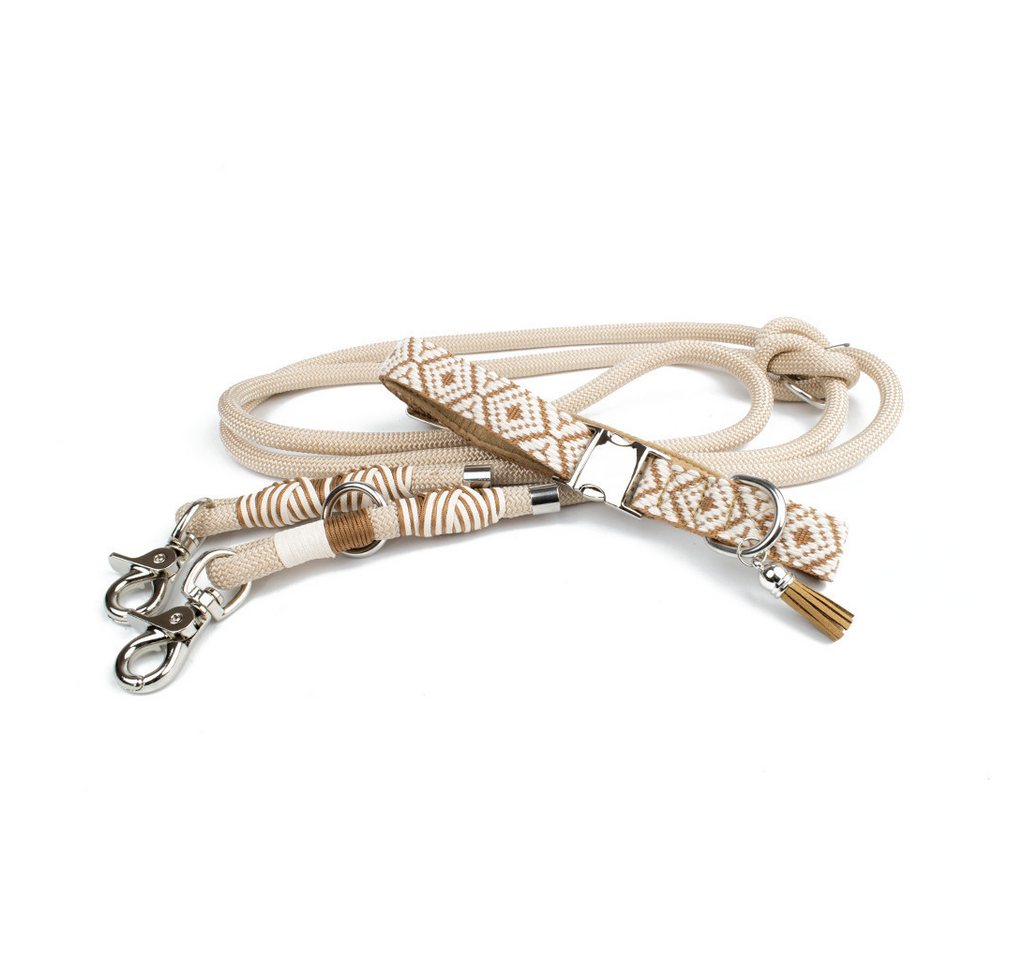 Tierluxe Hundeleine Cappuccino, Premium Tauleine für Hunde – Bild 3 von 3