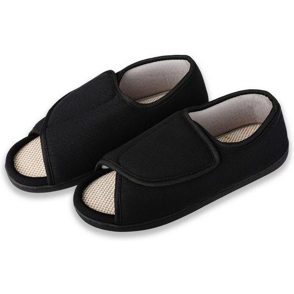 TIESTRA Klettverschluss, extraweite Passform, vorne offen und verstellbar Sandale Herren-Sandalen