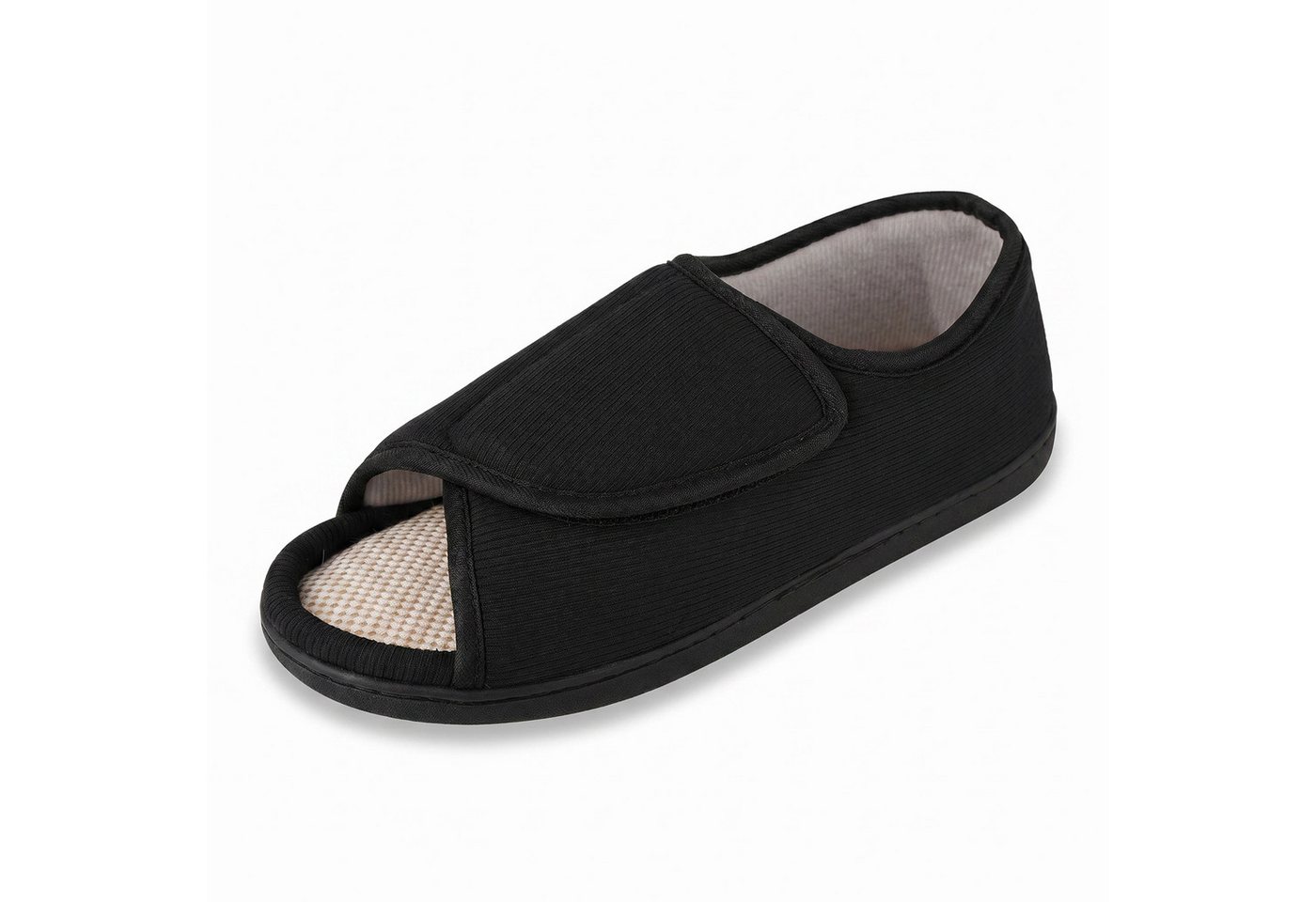 TIESTRA Klettverschluss, extraweite Passform, vorne offen und verstellbar Sandale Herren-Sandalen – Bild 3 von 5