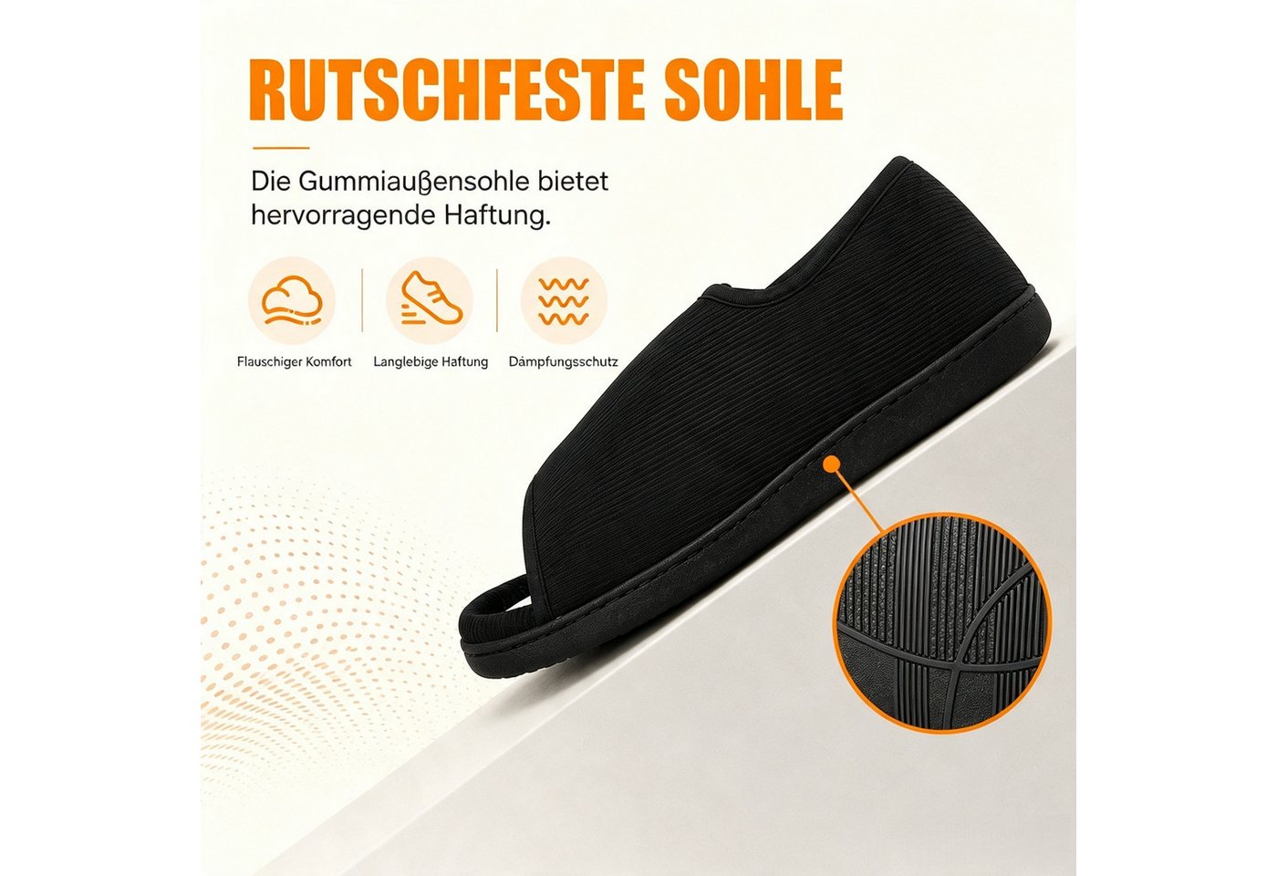 TIESTRA Klettverschluss, extraweite Passform, vorne offen und verstellbar Sandale Herren-Sandalen – Bild 5 von 5