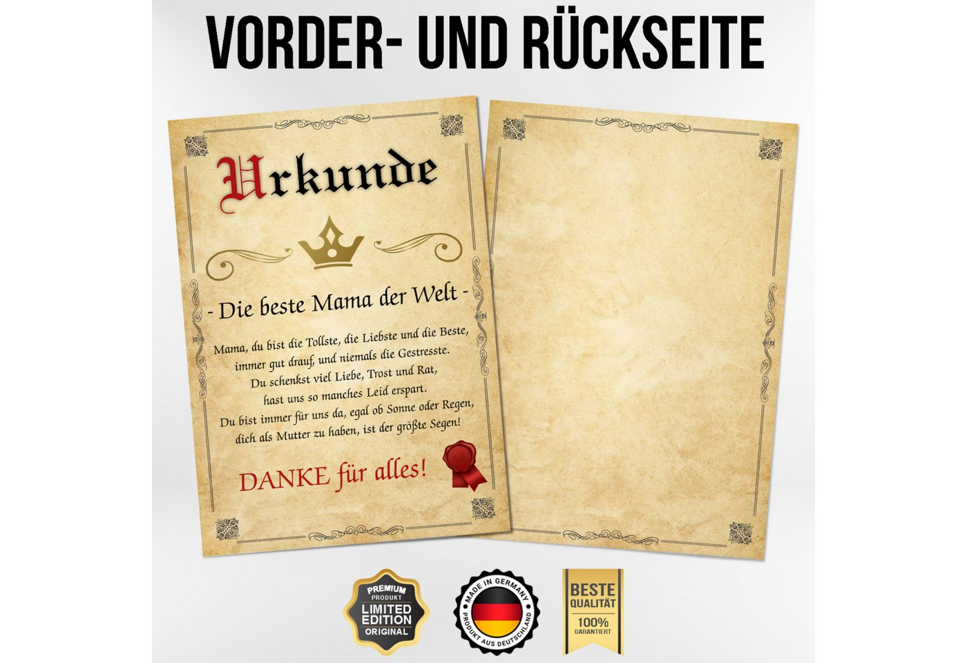 Tigerlino Poster Beste Mama Urkunde Geschenkidee Mutter Bild Mama Geschenk Muttertag – Bild 2 von 5
