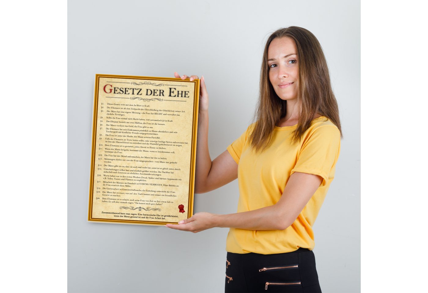 Tigerlino Poster Ehegesetz Hochzeitsgeschenk Ehepaar Hochzeitstag Geschenk zur Hochzeit – Bild 3 von 5