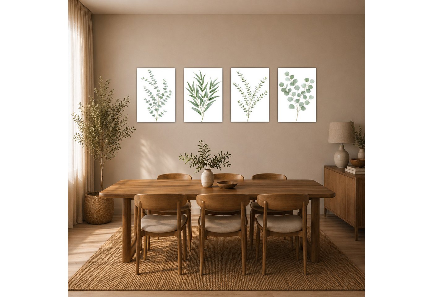 Tigerlino Poster Eukalyptus Poster 4er Set Botanische Wandbilder Salbeigrün Modern – Bild 3 von 5