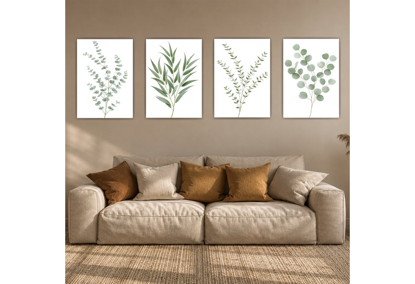 Tigerlino Poster Eukalyptus Poster 4er Set Botanische Wandbilder Salbeigrün Modern – Bild 5 von 5