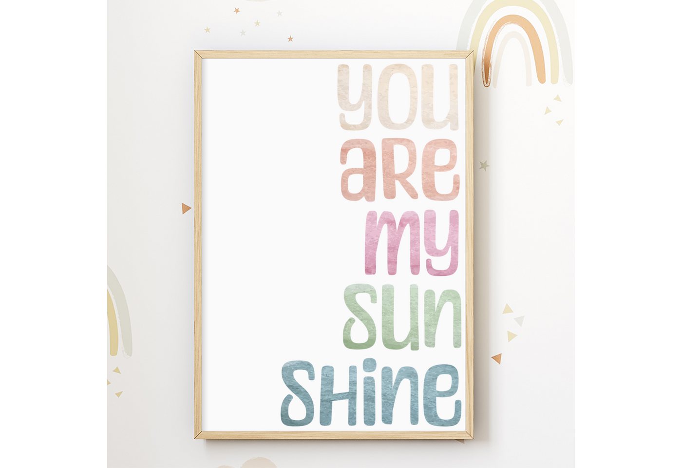 Tigerlino Poster Sunshine 3er Set Bilder Regenbogen Boho Kinderzimmer Wandbilder – Bild 2 von 5