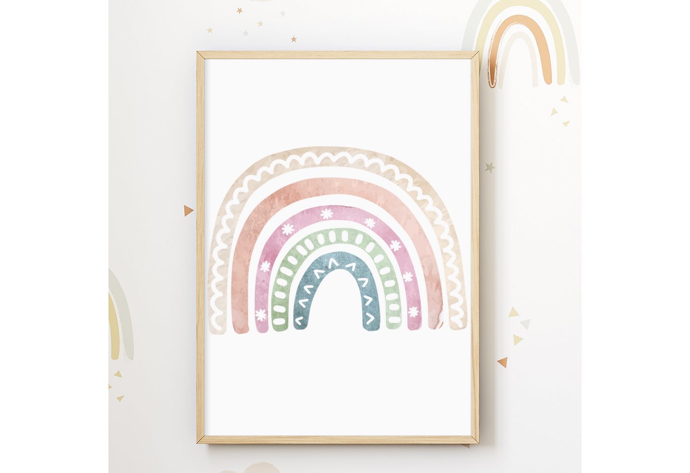 Tigerlino Poster Sunshine 3er Set Bilder Regenbogen Boho Kinderzimmer Wandbilder – Bild 3 von 5