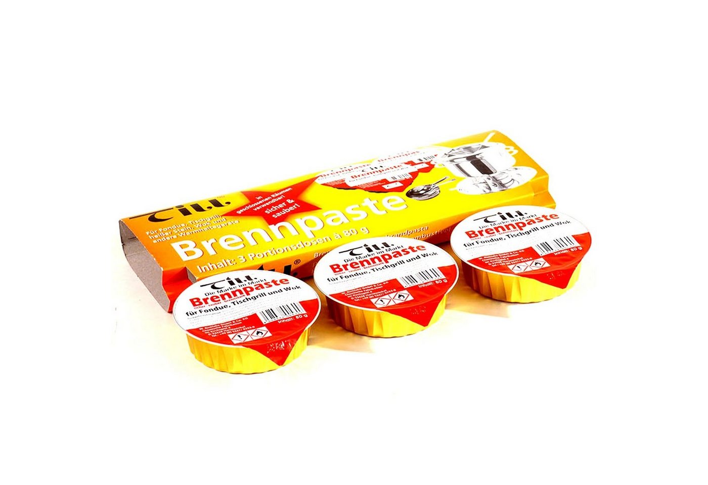 Till Fondue 24x Sicherheitsbrennpaste Brennpaste Paste Brenngel Speisenwärmer, Ethanol a 80g – Bild 2 von 3