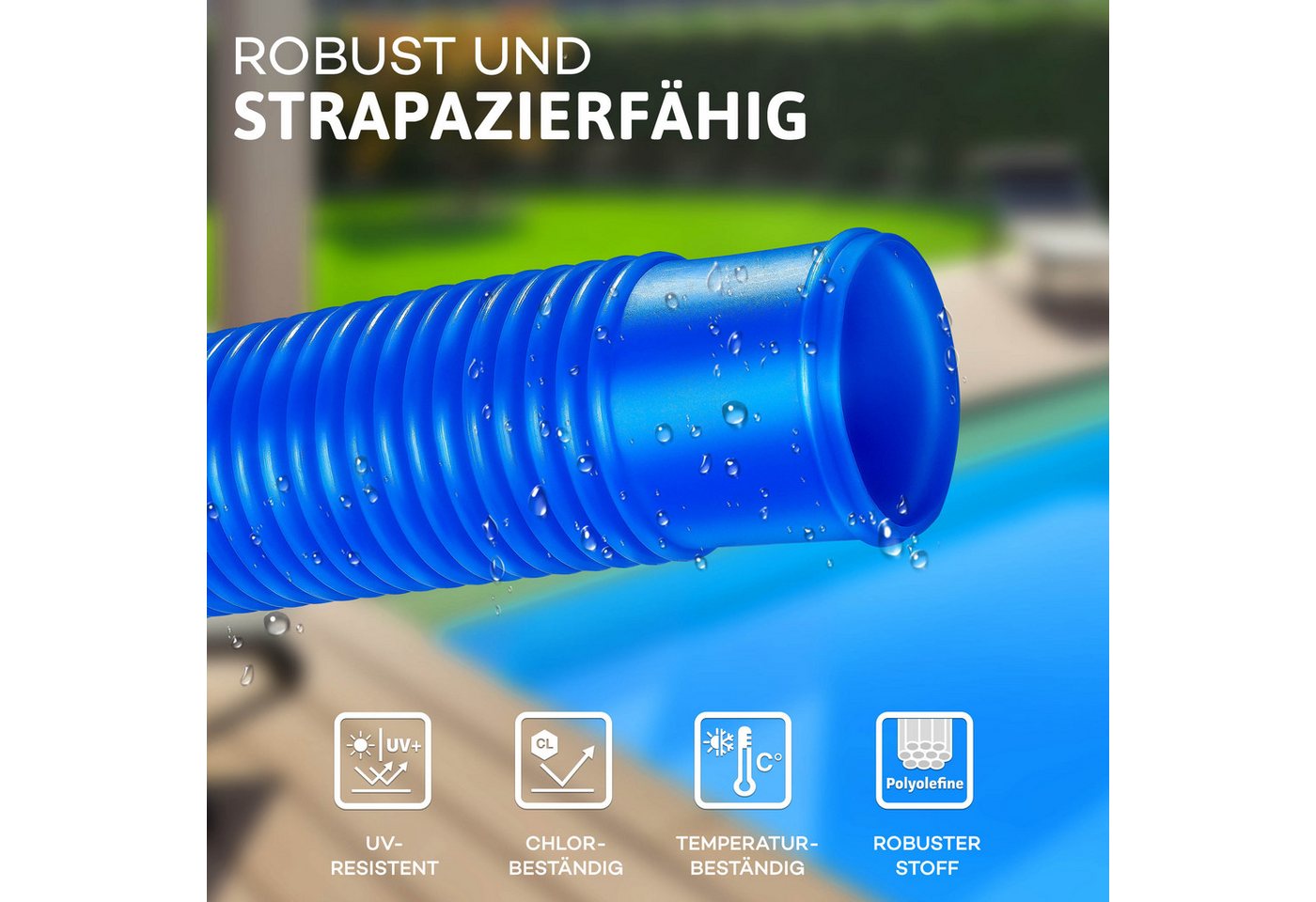 tillvex Poolschlauch Made in Germany, Schwimmbadschlauch mit Muffen, Solarschlauch Pool, Saugschlauch Schwimmbecken, Pumpenschlauch – Bild 4 von 5