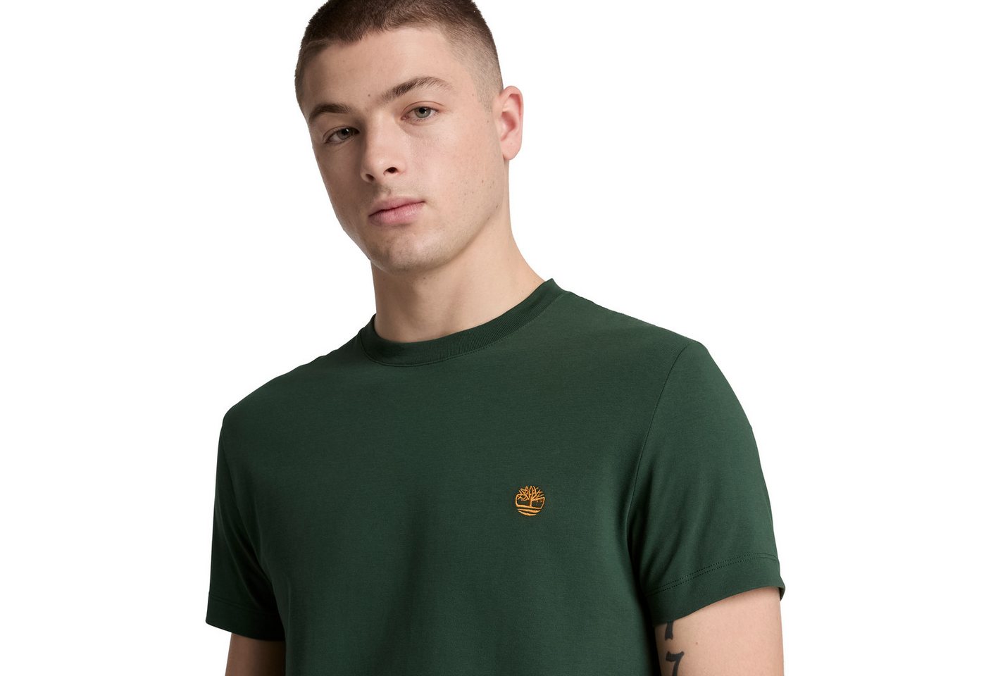 Timberland T-Shirt DUNSTAN RIVER - SS Tee (Slim) mit Rundhalsausschnitt, Kurzarm-Design, aus Baumwolle – Bild 3 von 5