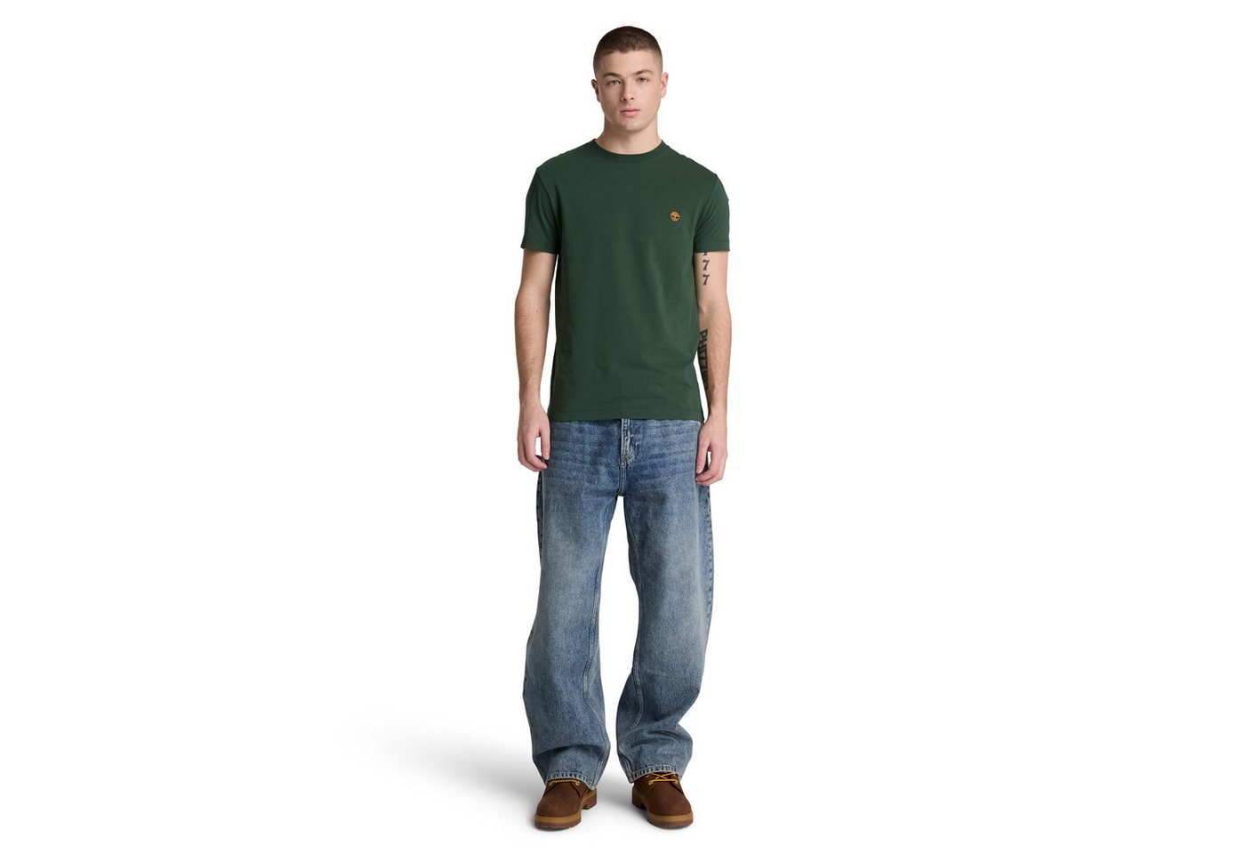 Timberland T-Shirt DUNSTAN RIVER - SS Tee (Slim) mit Rundhalsausschnitt, Kurzarm-Design, aus Baumwolle – Bild 4 von 5