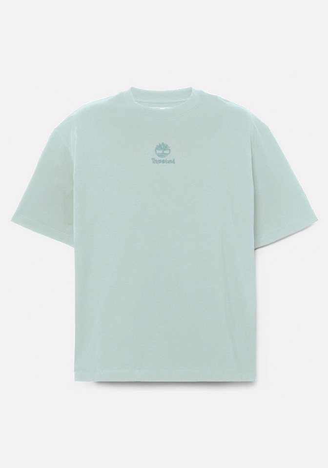 Timberland T-Shirt HAMPTHON Tonal Stack Logo Tee mit Rundhalsausschnitt, aus Baumwolle – Bild 4 von 5