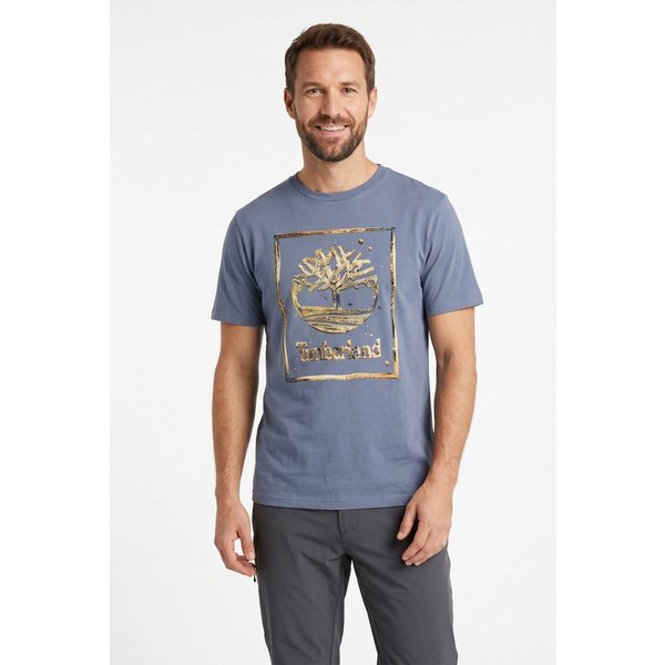 Timberland T-Shirt Water Stack Logo Short Sleeve Tee Kurzarmdesign, aus Baumwolle