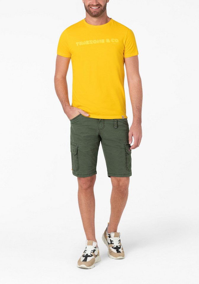 TIMEZONE Cargoshorts Kurzes Design Cargo Regular Mid Waist für Herren Baumwolle Regular Fit unifarben elastisch Reißverschluss – Bild 5 von 5