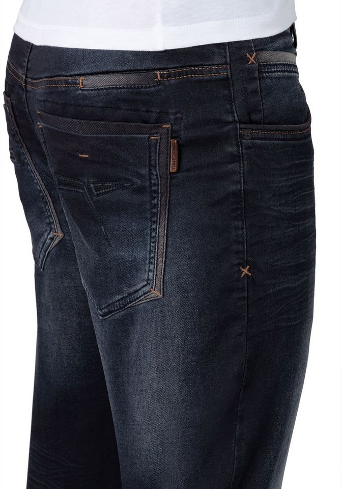 TIMEZONE Regular-fit-Jeans Jeans Denim Regular Fit Stretch Slim für Herren Baumwolle unifarben windabweisend Reißverschluss casual-Style – Bild 4 von 5