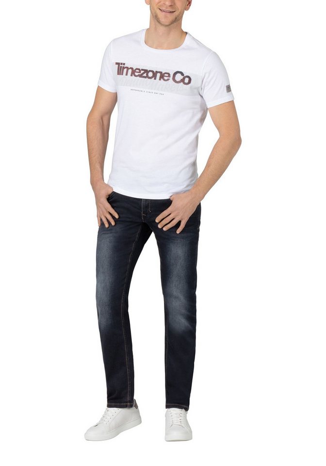 TIMEZONE Regular-fit-Jeans Jeans Denim Regular Fit Stretch Slim für Herren Baumwolle unifarben windabweisend Reißverschluss casual-Style – Bild 5 von 5