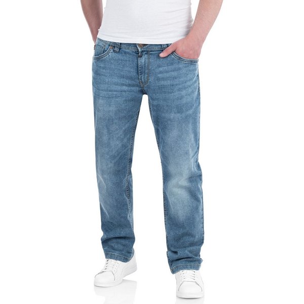 TIMEZONE Stretch-Jeans Eduardo TZ Slim Fit Jeanshose - Blue Denim Wash Bequeme Herrenjeans