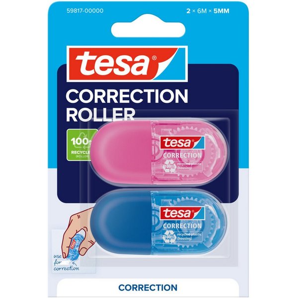 tesa Tintenkiller tesa Korrekturroller Mini 6mx5mm 2 Stück