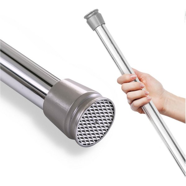tinycurtains Klemmstange Teleskopstange 55-90 cm Türvorhangstange Duschvorhangstange Badstange, Ø 0.22 mm, 1-läufig, ausziehbar, klemmbar, geklemmt, Metall, Sta