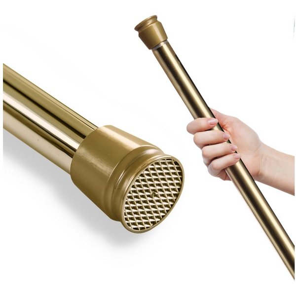 tinycurtains Klemmstange Teleskopstange 55-90 cm Türvorhangstange Duschvorhangstange Badstange, Ø 0.22 mm, 1-läufig, ausziehbar, klemmbar, geklemmt, Metall, Sta