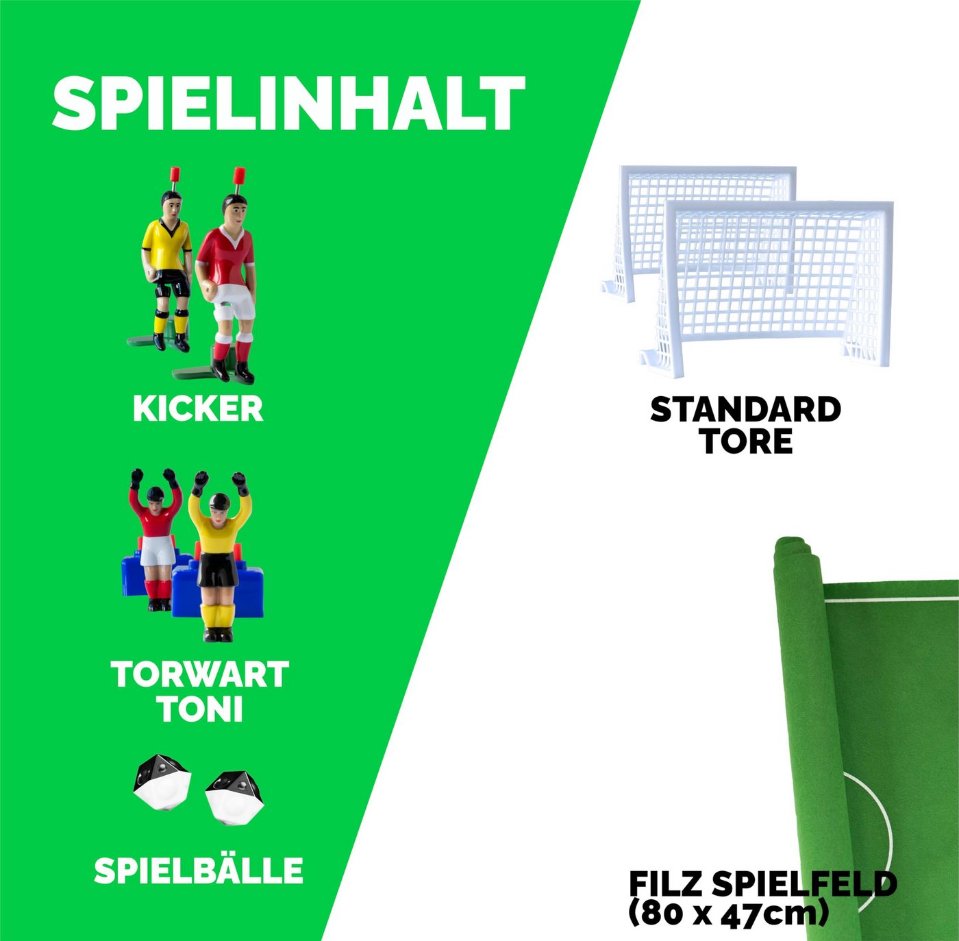 Tipp-Kick Tipp-Kick Classic Spielbausteine, Tischfußball-Set mit Spielmaterial und Spielfeld – Bild 5 von 5