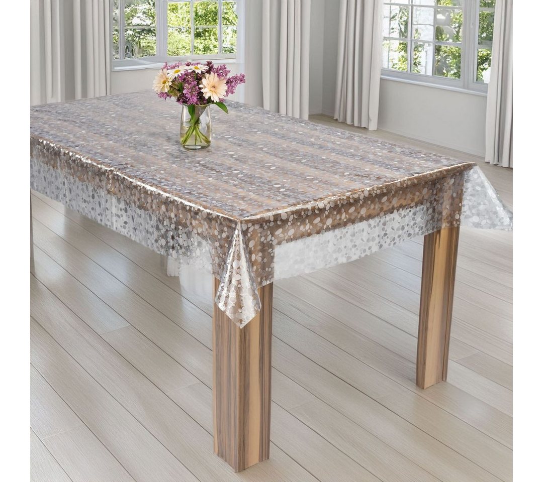 laro Tischdecke Laro Premium Line 0,3mm weich transparente Tischfolie Geometrisch PVC – Bild 2 von 5
